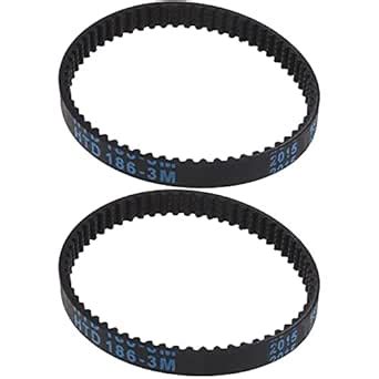2X HTD186-3M-6 Rubber Synchronous Closed Loop 62 Teeth Timing Belts 3mm ...