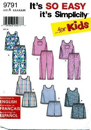 Simplicity 9791 Sewing Pattern Toddlers Girls Top Pants Shorts Size 2 ...