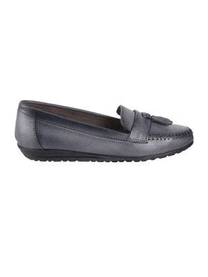 Buy Metro Grey Solid Loafers Online