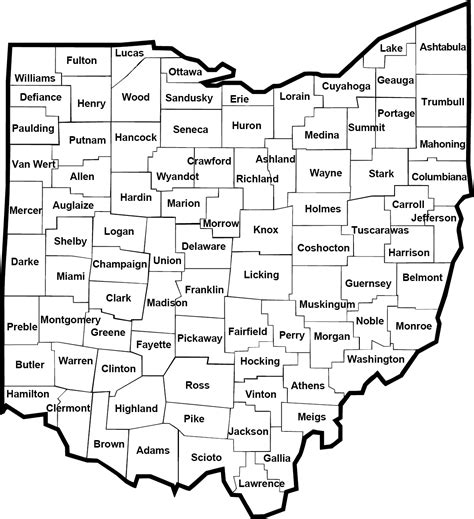 Ohio Map With Counties Listed Cuyahoga County Map Northeast Ohio
