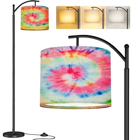 Arc Floor Lamp Spiral Trendy Fashion Dirty Paint Tie Dye Striped ...