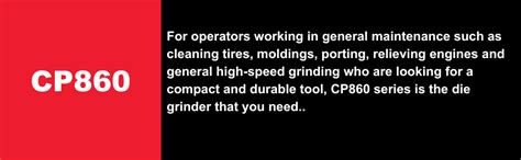 Chicago pneumatic CP860 - 1/4"(6 mm collet) PNEUMATIC DIE GRINDER ...