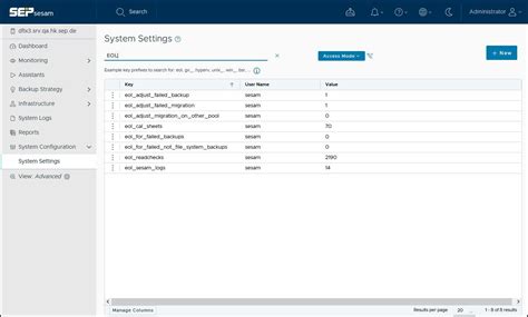 5 1 0:Changing Retention (EOL) - SEPsesam