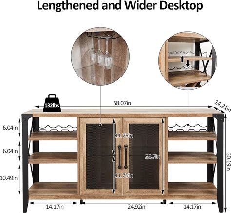 Vabches 58 Wine Cabinet with Wine Rack Storage,Home India | Ubuy