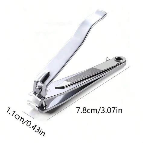 1pc Extra Large Stainless Steel Nail Clipper With Nail File, Nail ...