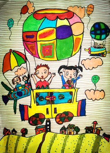 少儿书画作品-《未来的交通工具》/儿童书画作品《未来的交通工具》欣赏_中国少儿美术教育网