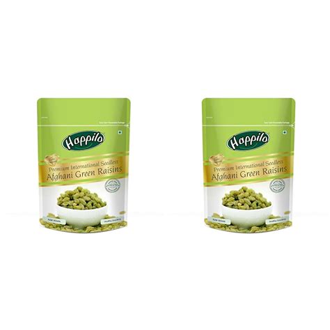 Happilo Premium Seedless Afghani Green Raisins 200 Grams, Quality ...