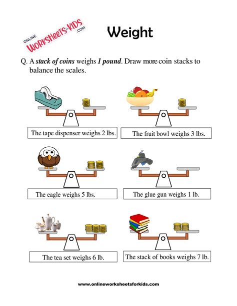Download Free Mass and Weight Worksheet for Grade 2 - Worksheets Library