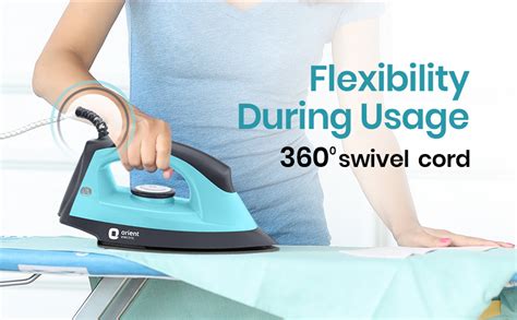 Buy Orient Electric DIFP10BP Fabric Press Dry Iron (Black and Blue ...
