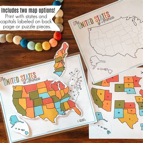 Printable US Map Puzzle 的图像结果