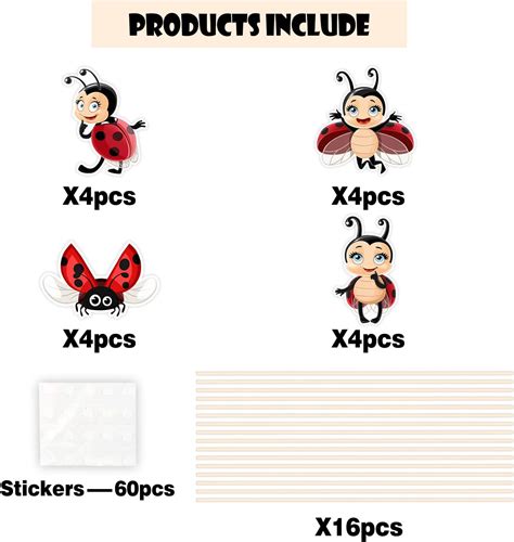 LECAKTO Ladybug Paper Centerpiece Sticks, Baby Shower Table India | Ubuy