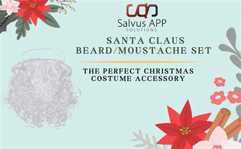 Salvus APP SOLUTIONS Santa Claus Beard/Moustache Set – Perfect ...
