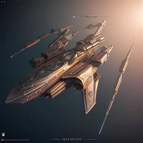 Matt Jeffries-inspired sci-fi concept art. Medium shot. A futuri ...