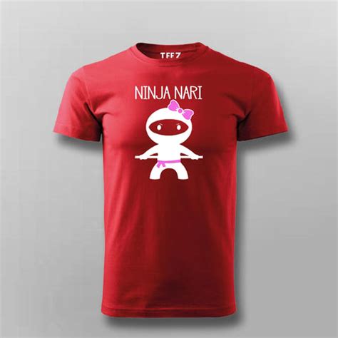 Ninja Naari Indian Women Hindi Funny T-shirt For Men - TEEZ.in