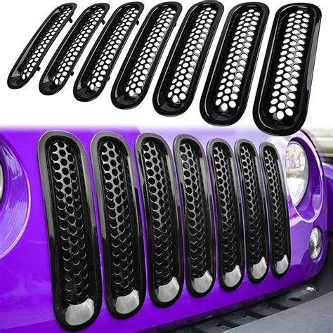 E-cowlboy 7PCS Front Grill Mesh Inserts Clip-in Grille Guard for 2007 ...