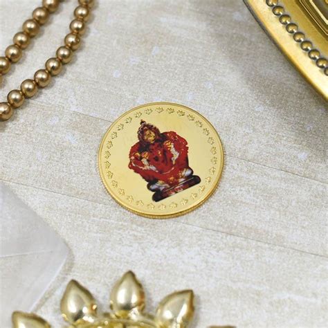 Buy 24K Gold Foil Siddhi Vinayak Coin Online in India - Mypoojabox.in