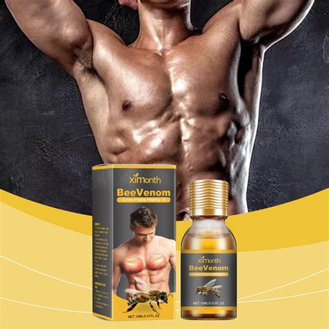 Ximonth Bee Venom Gynecomastia Oil Men Breast Firming Massage Heating ...