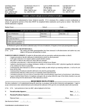 Fillable Online MEDICATION REQUEST/CONSENT FORM - Lodi Fax Email Print ...