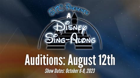 STC Presents A Disney Sing-Along Auditions, Hoogland Center for the ...