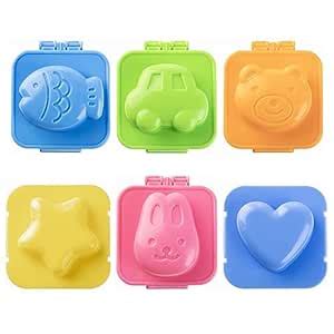 Yunko 6set Fish Car Heart Shape Egg Sushi Rice Mold Mould Decorating ...