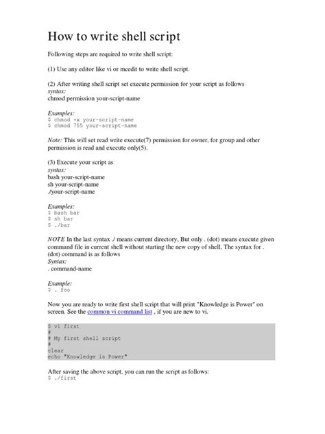 Image result for Writing Shell Scripts