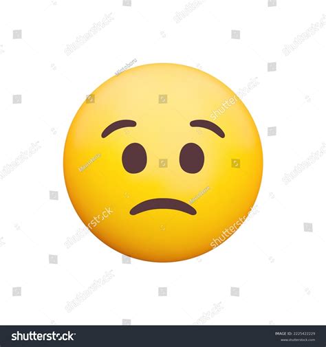 Frowning Face 3d Icon Sad Yellow Stock Vector (Royalty Free) 2225422229 ...