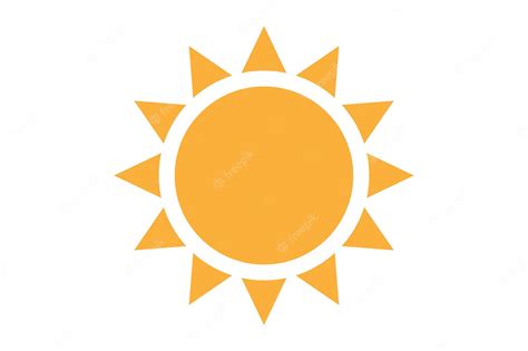 Design simples do símbolo do ícone do sol | Vetor Premium