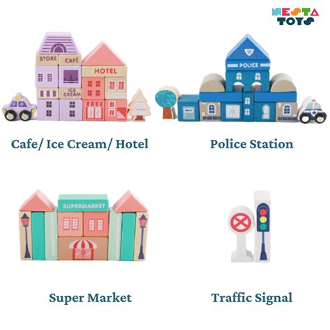 Buy Wooden City Building Blocks Set for Kids – Popup Kids
