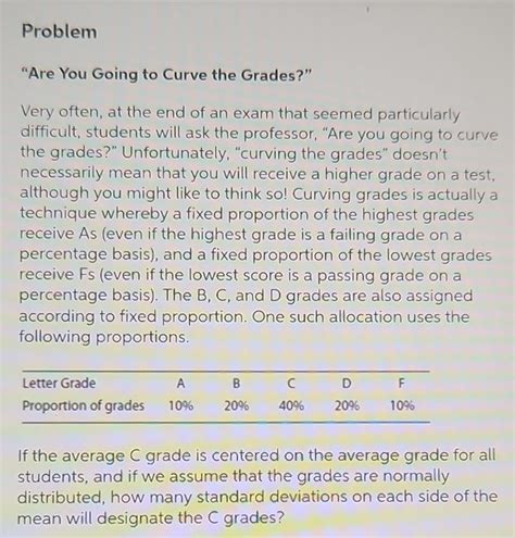 Solved "Are You Going to Curve the Grades?" Very often, at | Chegg.com
