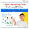 2-Step Sequencing Cards: Free Printable PDF for Kids