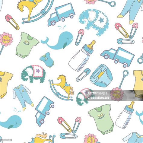 Cute Baby Boy Background Pattern