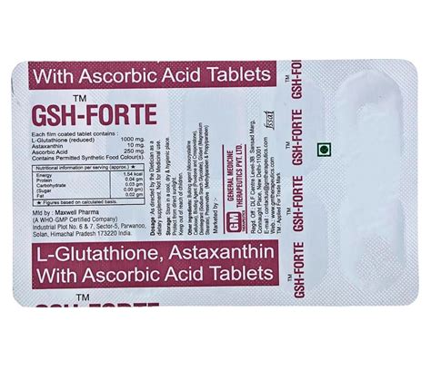 GSH-Forte Tablet – DelMeds.com