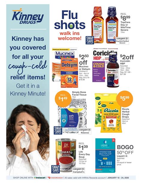 Kinney Drugs Weekly Ad January 18 – January 24, 2026
