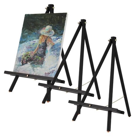 Pack of 3 Thrifty Black Wood Tabletop Display Easels | Jerry's Artarama