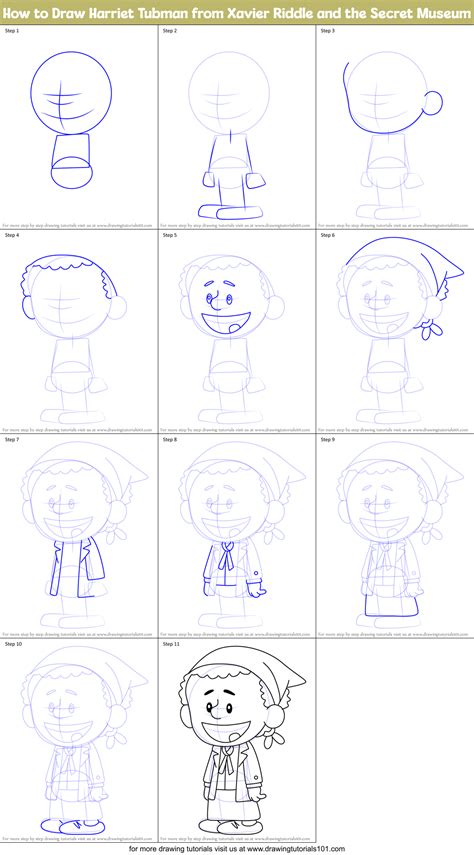 How to Draw Harriet Tubman from Xavier Riddle and the Secret Museum ...