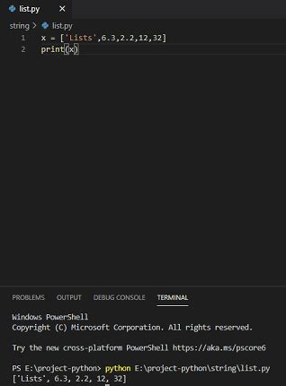 Create List in Python 的图像结果