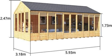 Buy BillyOh Summer House Log Cabin with Dual Entrance 20 x 10 Wooden ...