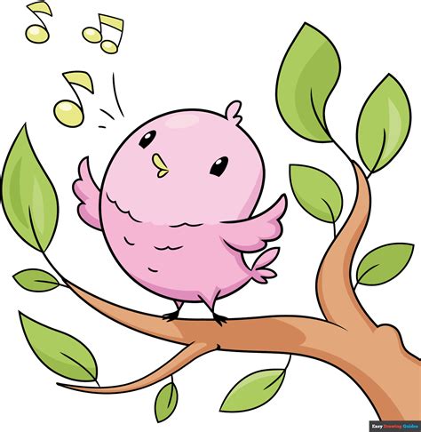 How to Draw a Cute, Easy Bird - Really Easy Drawing Tutorial