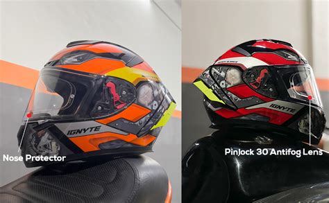 Ignyte IGN-4 Machine ISI/DOT Certified Double Visor Full Face Graphic ...