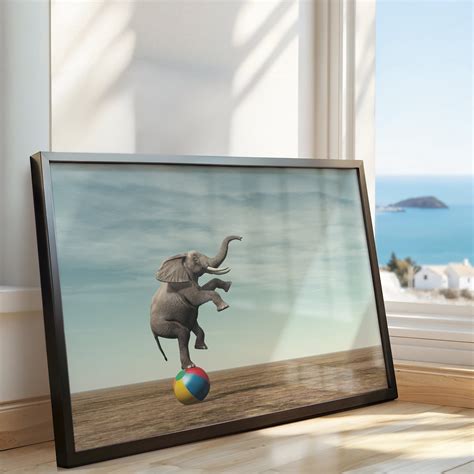 Defying Gravity – Surreal Elephant Art Poster – FEMTOARTS