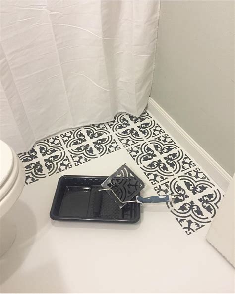 DIY Painted Bathroom Floor