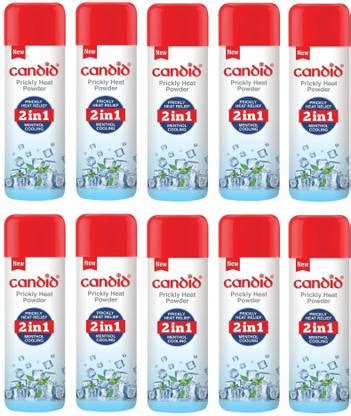 Candid Prickly Heat Relief Talc Powder 2 in 1 Menthol Cooling 120gm ...