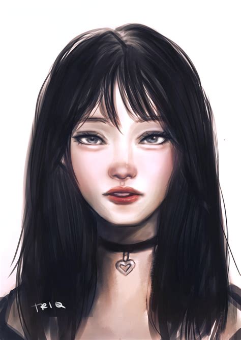 Semi-realism Portrait by Triquester on DeviantArt