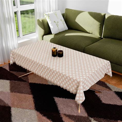 Buy Kuber Industries Table Cover | Polyvinyl Dining Table Cloth Cover ...