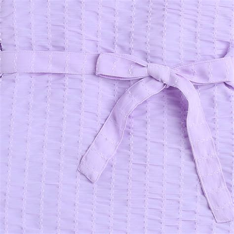 Taffykids Dobby stripes halter neck Aline dress with tie up belt-Lilac ...