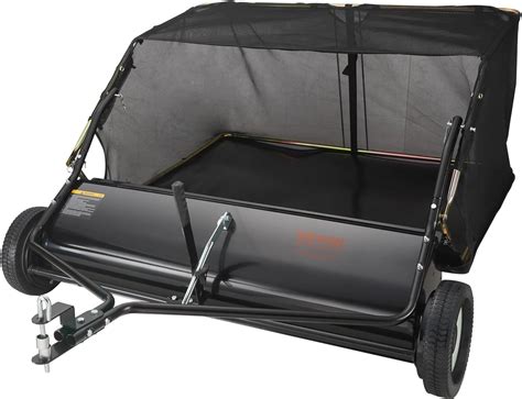 VEVOR Tow Behind Lawn Sweeper 42.5 Inch, 25 cu. ft Large Capacity Heavy ...