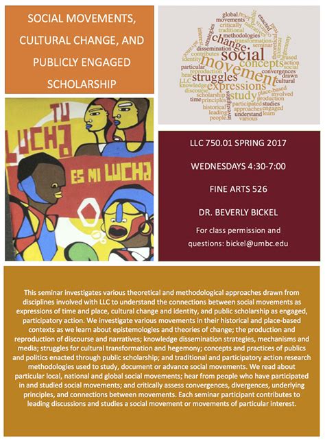 Course Offer: LLC 750.01 Social Movements - News - Language Literacy ...