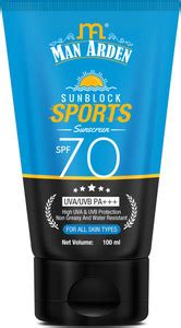 Man Arden Sunscreen - SPF 50 PA+++ Sun Block Sports Sunscreen SPF 70 ...