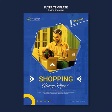 Modèle de flyer de magasinage en ligne | PSD Gratuite
