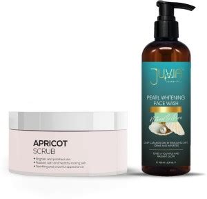 juvia essentials apricot facial scrub 200g & whitening face wash 100ml ...